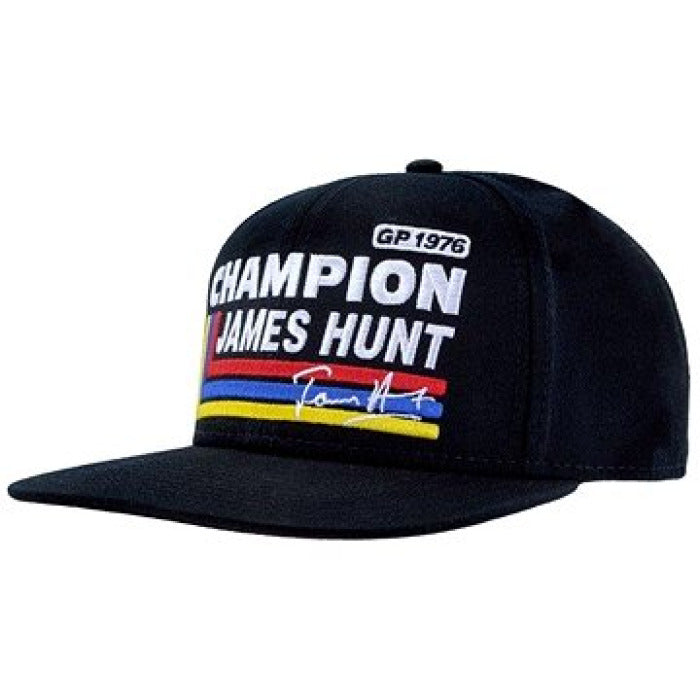 James Hunt Cap Silvertsone Black-Fanwear