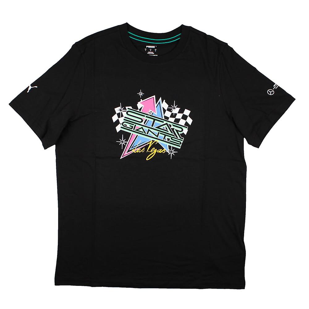 Mercedes-AMG Petronas Formula 1 Team Special Edition Vegas Garage Crew T-Shirt Black 2023-Fanwear