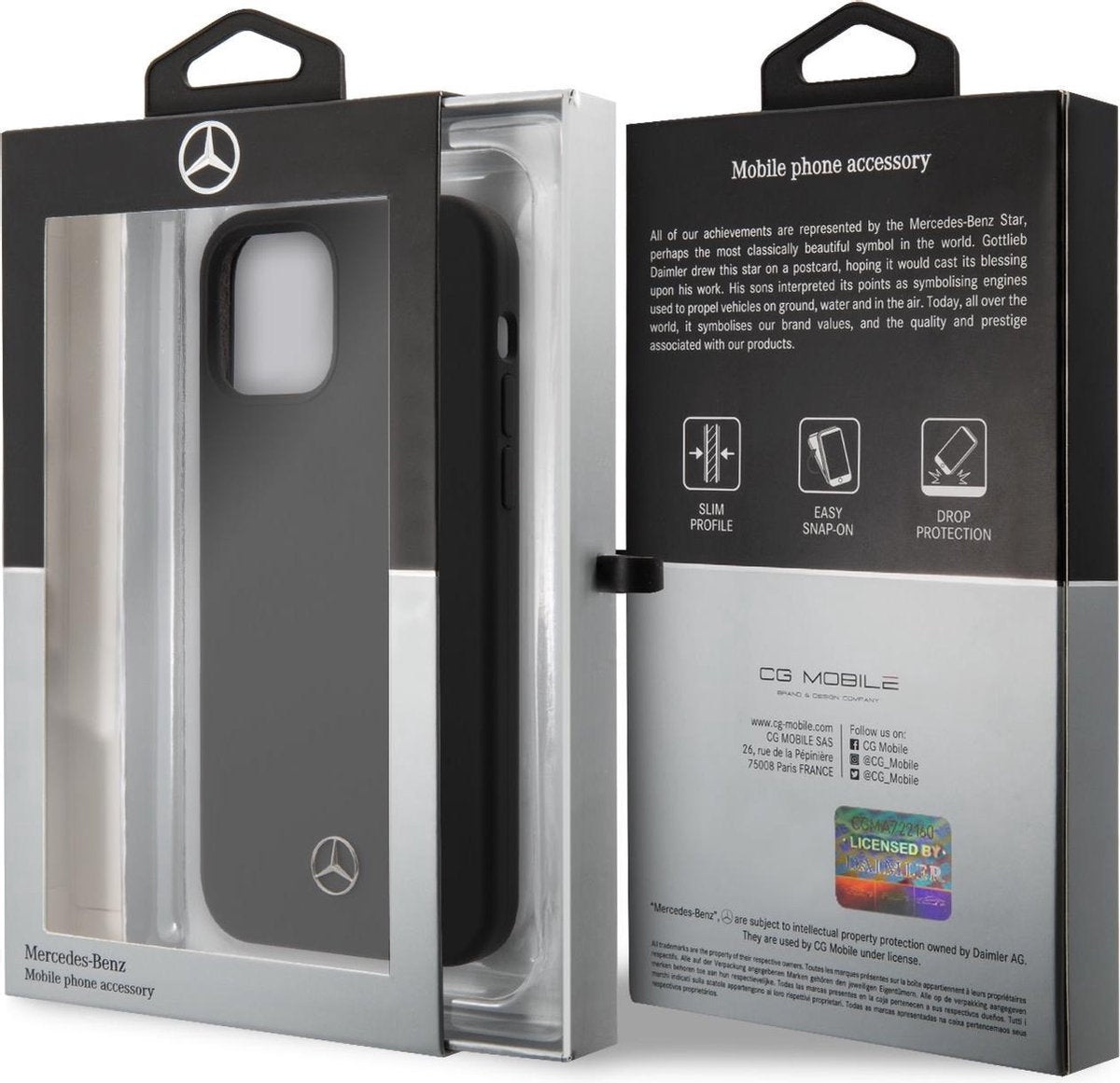 Mercedes iPhone 12 / 12 Pro Silicone Case - Black