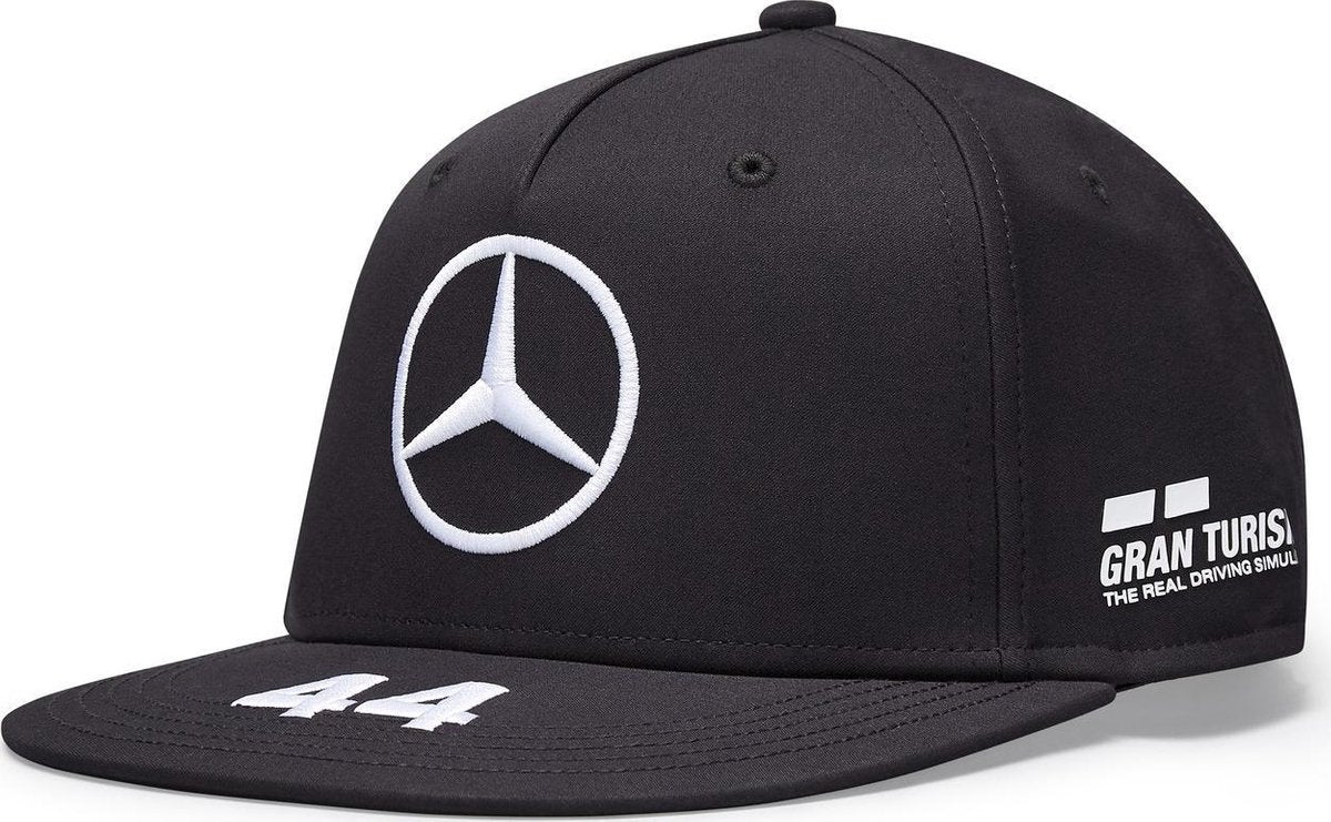 Mercedes-AMG Petronas Formula 1 Team Lews Driver Flat Brim Cap Black-RP Teamwear