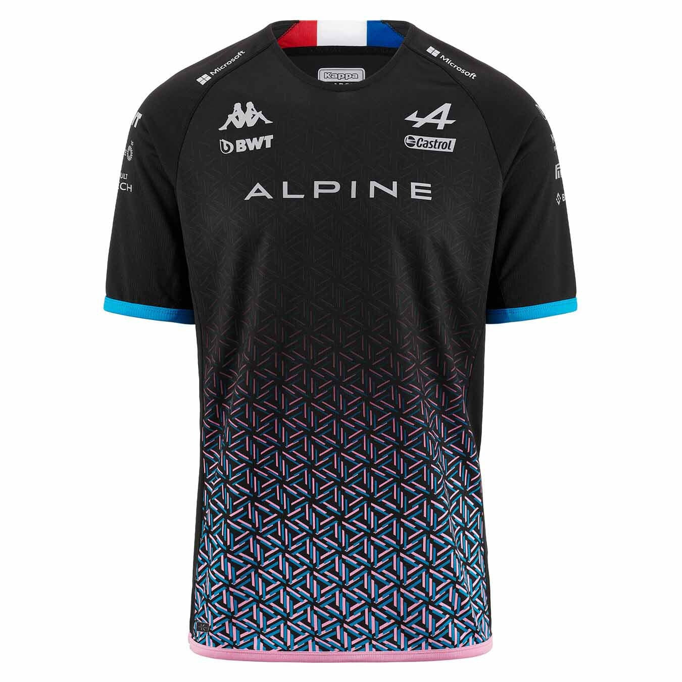 Alpine Kids Team T-Shirt Esteban Ocon Black Liquid Blue 2023-RP Teamwear