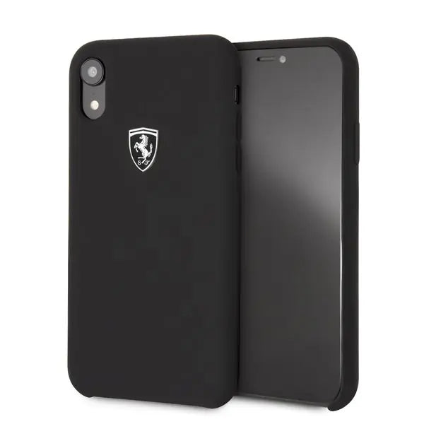 Ferrari iPhone XR Hard Case - SF Smooth Silicone Heritage - Black