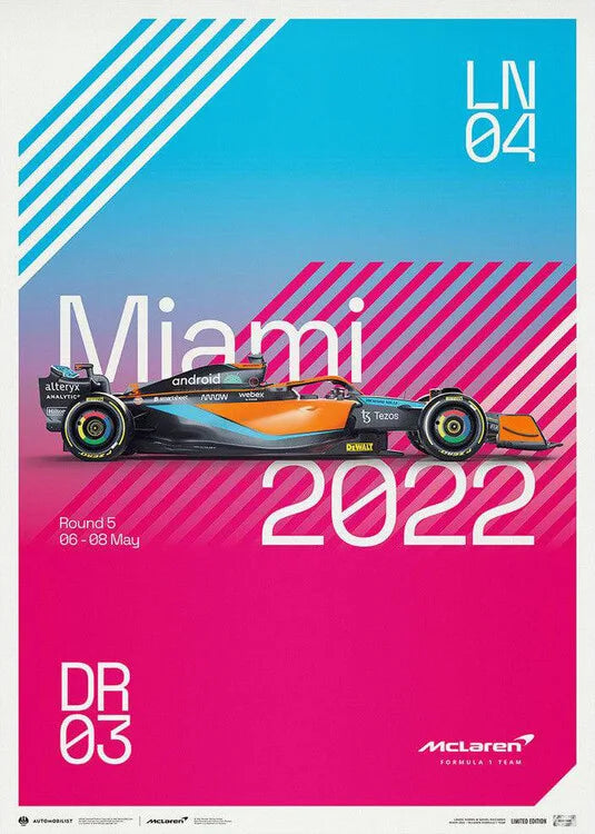 McLaren F1 Team Miami Poster