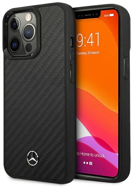Mercedes-Benz iPhone 13 Pro Max Hard Case - Carbon Fiber Dynamic - Black