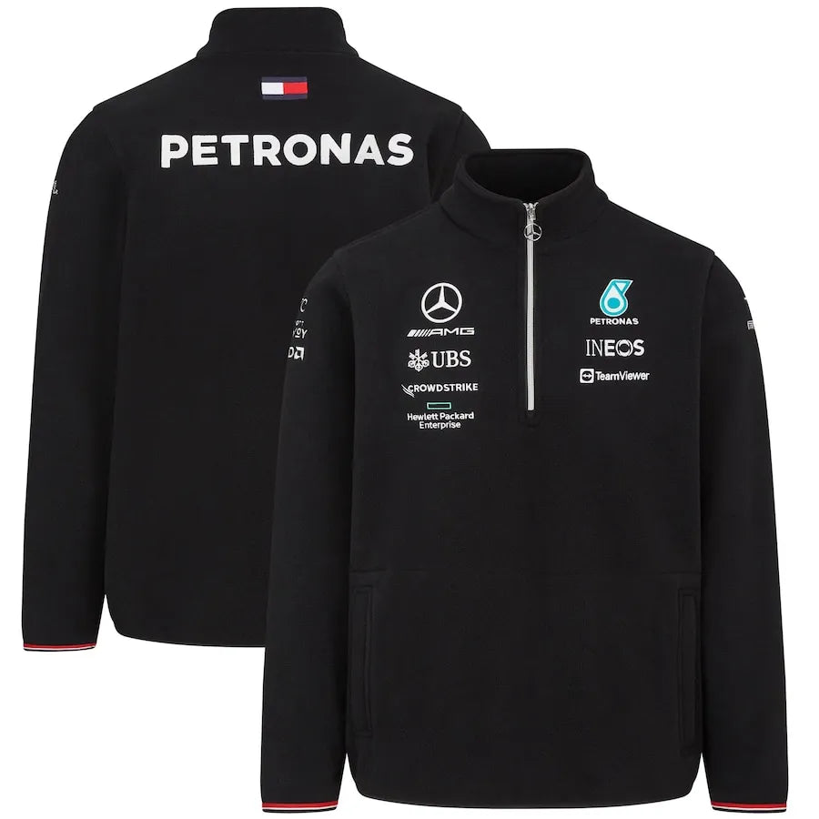 Mercedes-AMG Petronas Formula 1 Team 1/4 Zip Fleece Black 2022-RP Teamwear
