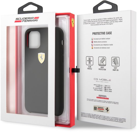 Ferrari iPhone 11 Pro Hard Case - Black Silicone