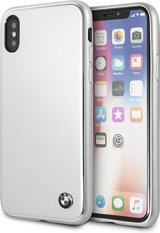 BMW iPhone X Case - Silver Brushed Aluminum