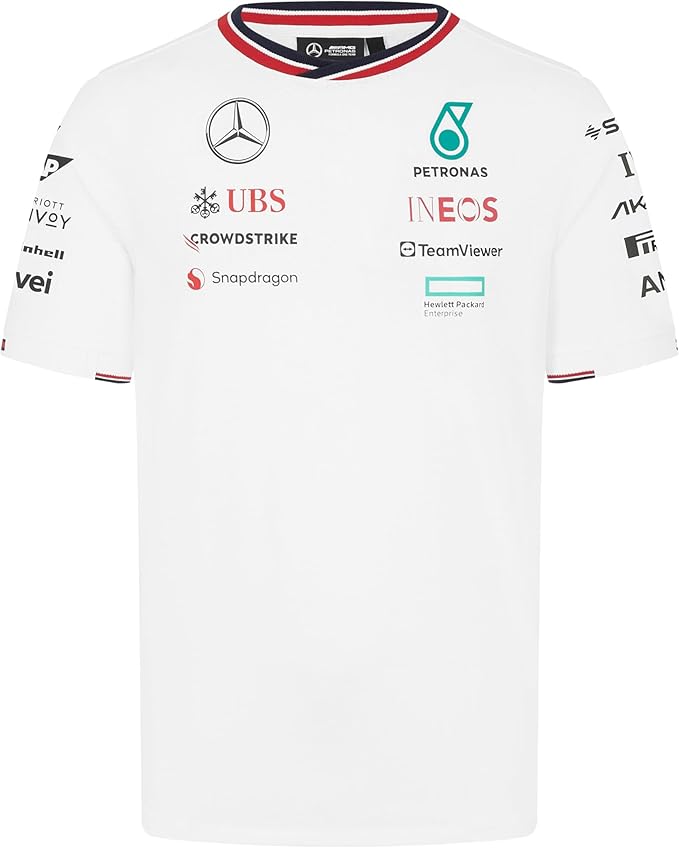 Mercedes-AMG Petronas Formula 1 Team Men's Driver T-Shirt White 2024-RP Teamwear