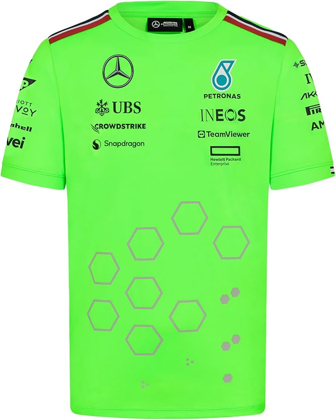 Mercedes-AMG Petronas Formula 1 Team Men's Set Up T-Shirt Green 2024-RP Teamwear