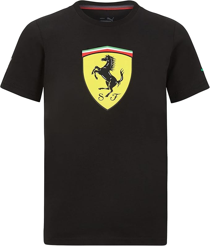 Scuderia Ferrari Puma Large Shield T-Shirt Black 2021-Fanwear