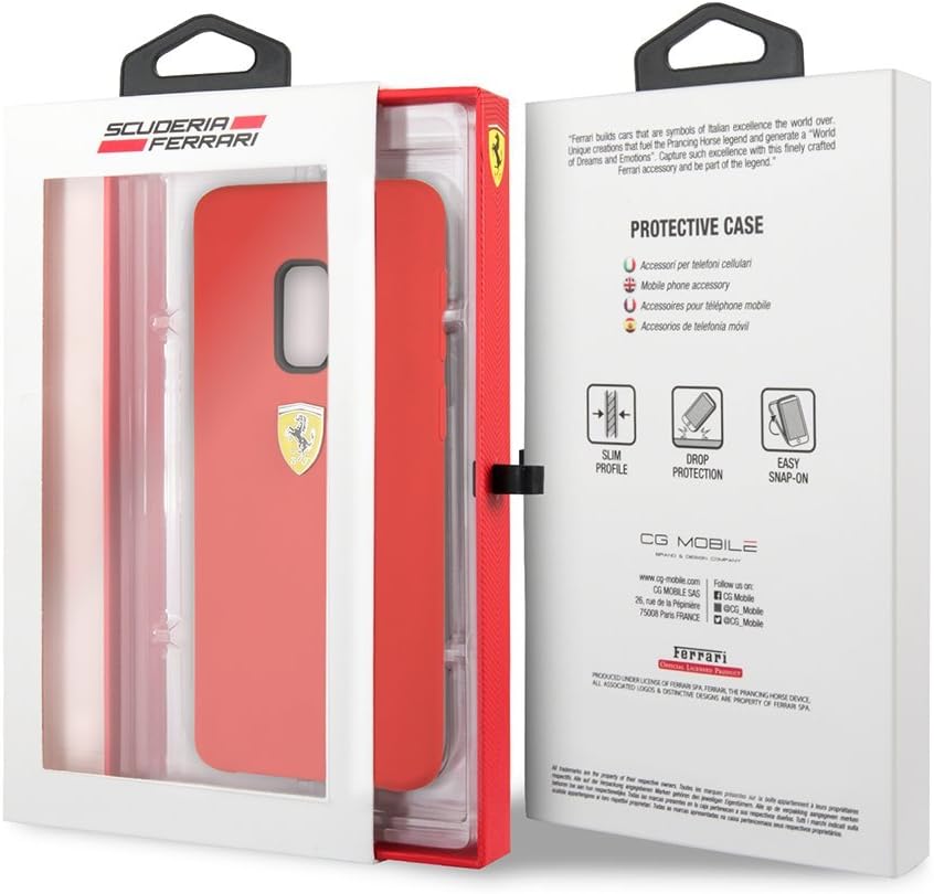 Ferrari GX S9 Hard Case - Smooth Silicone Heritage - Red