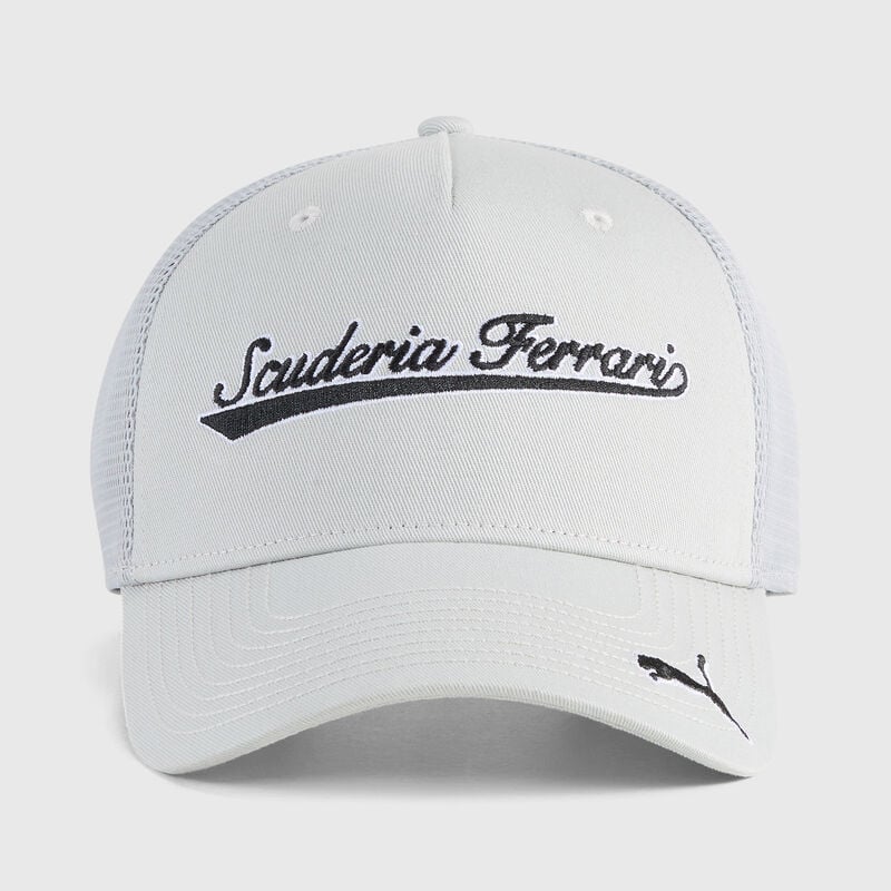 Scuderia Ferrari Trucker Cap Flat Light Gray 2026 - Fanwear