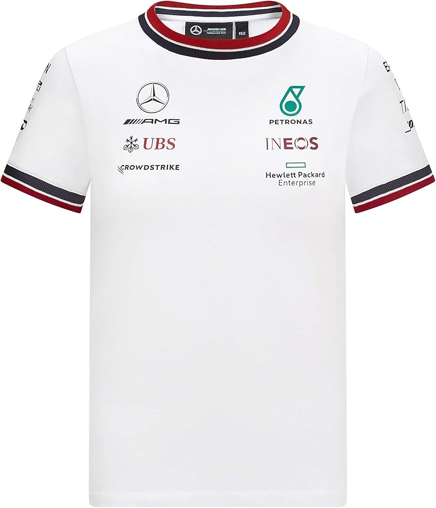 Mercedes-AMG Petronas Formula 1 Team Kids Driver T-Shirt White 2021 - Rp Teamwear