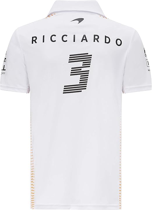 Mclaren Men's Daniel Ricciardo Polo White-RP Teamwear