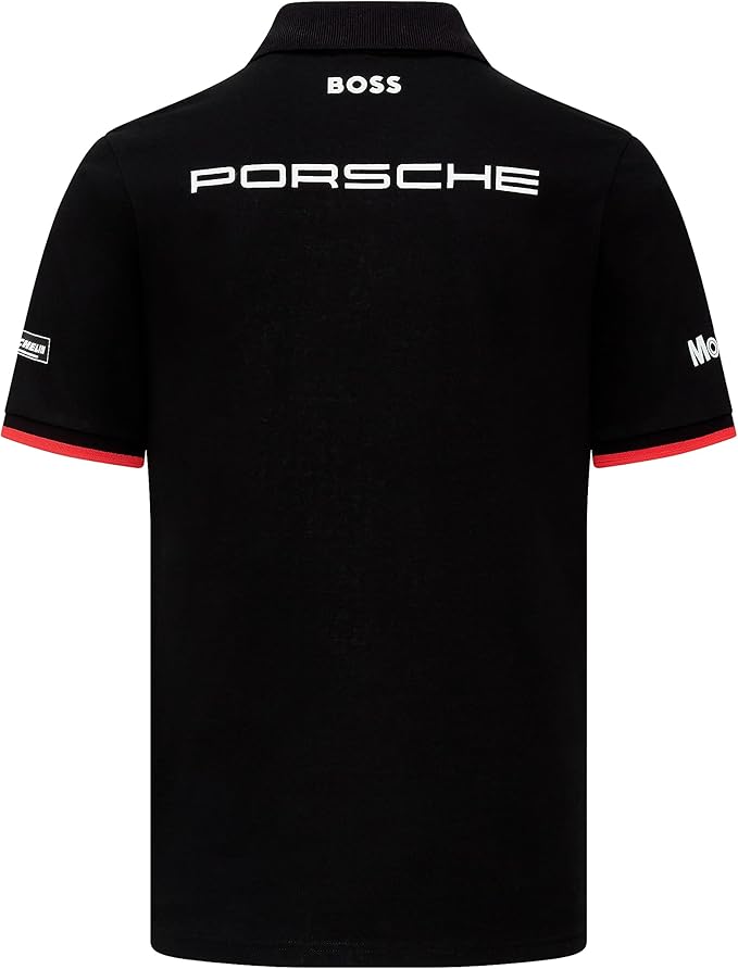 Porsche Men's Team Polo Black 2024-RP Teamwear