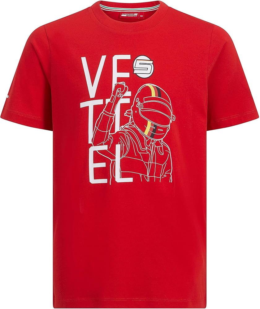 Scuderia Ferrari Kids Sebastian Vettel Driver T-Shirt 2019-Fanwear