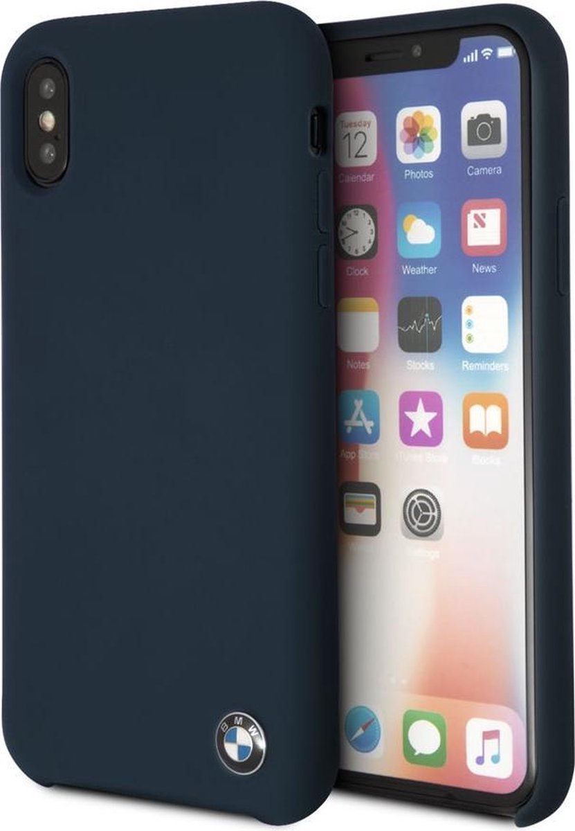 BMW iPhone X / XS Hard Case - Navy Silicone