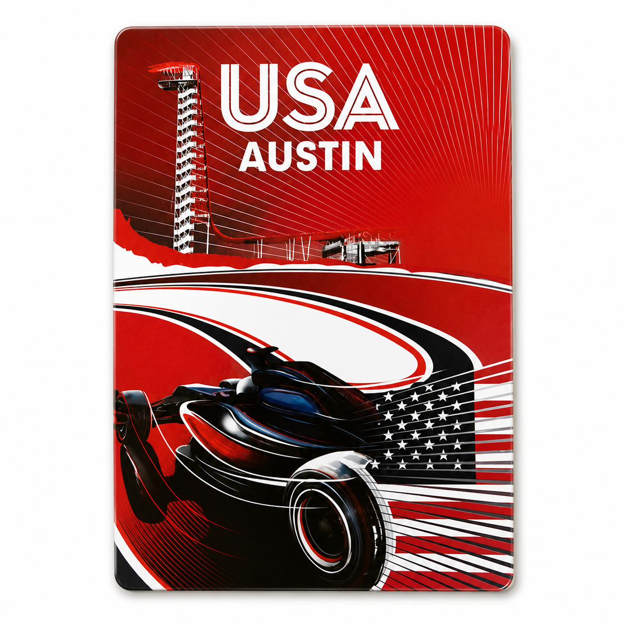 World Sticker Usa Austin