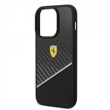 Ferrari iPhone 14 Pro Max Hard Case - BIM Stripe - Black