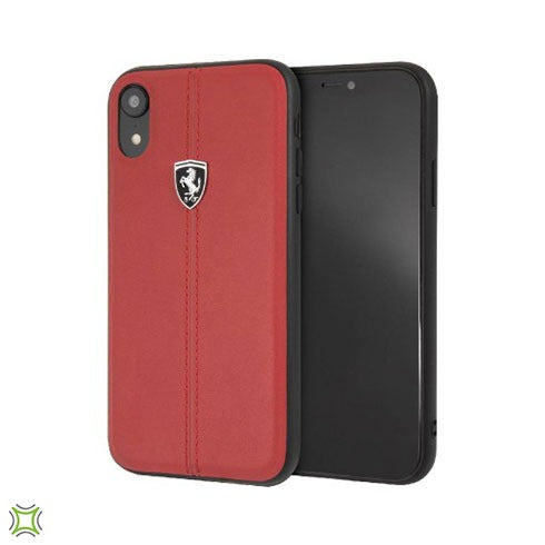 Ferrari iPhone 8 Hard Case - Heritage with Vertical Contrast Stripe - Red