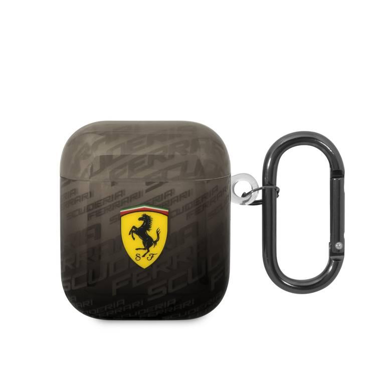Ferrari AirPods 1/2 Case - TPU Pattern - Black