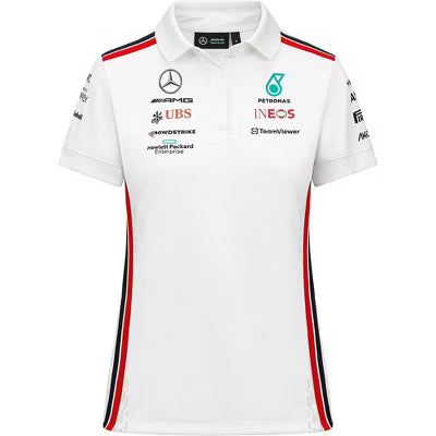 Mercedes-AMG Petronas Formula 1 Team Women's Polo White 2023-RP Teamwear