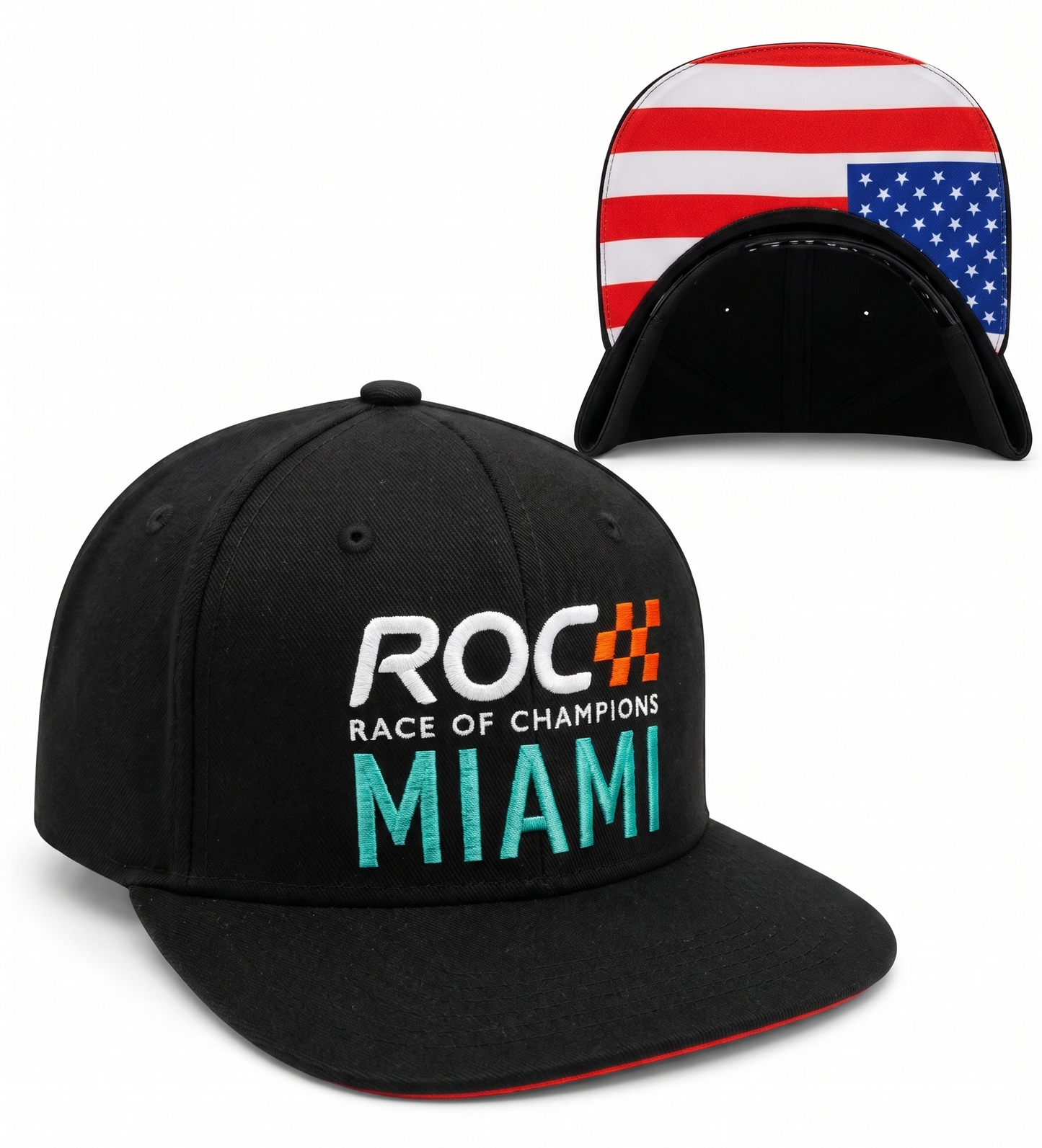 Roc Miami Flat Brim Usa Cap Black