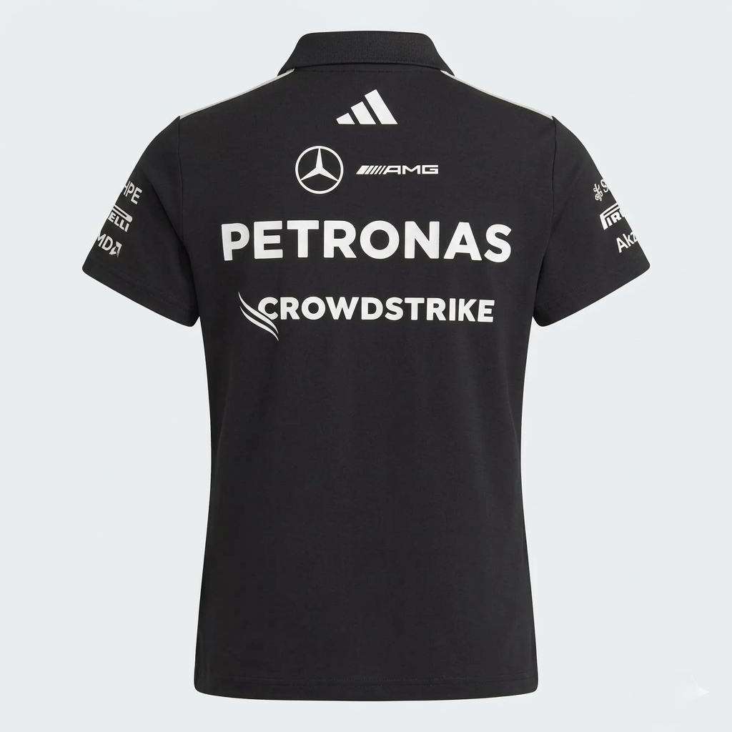 Mercedes-AMG Petronas Formula 1 Team Men's Polo Shirt Black/White 2026 - RP Teamwear