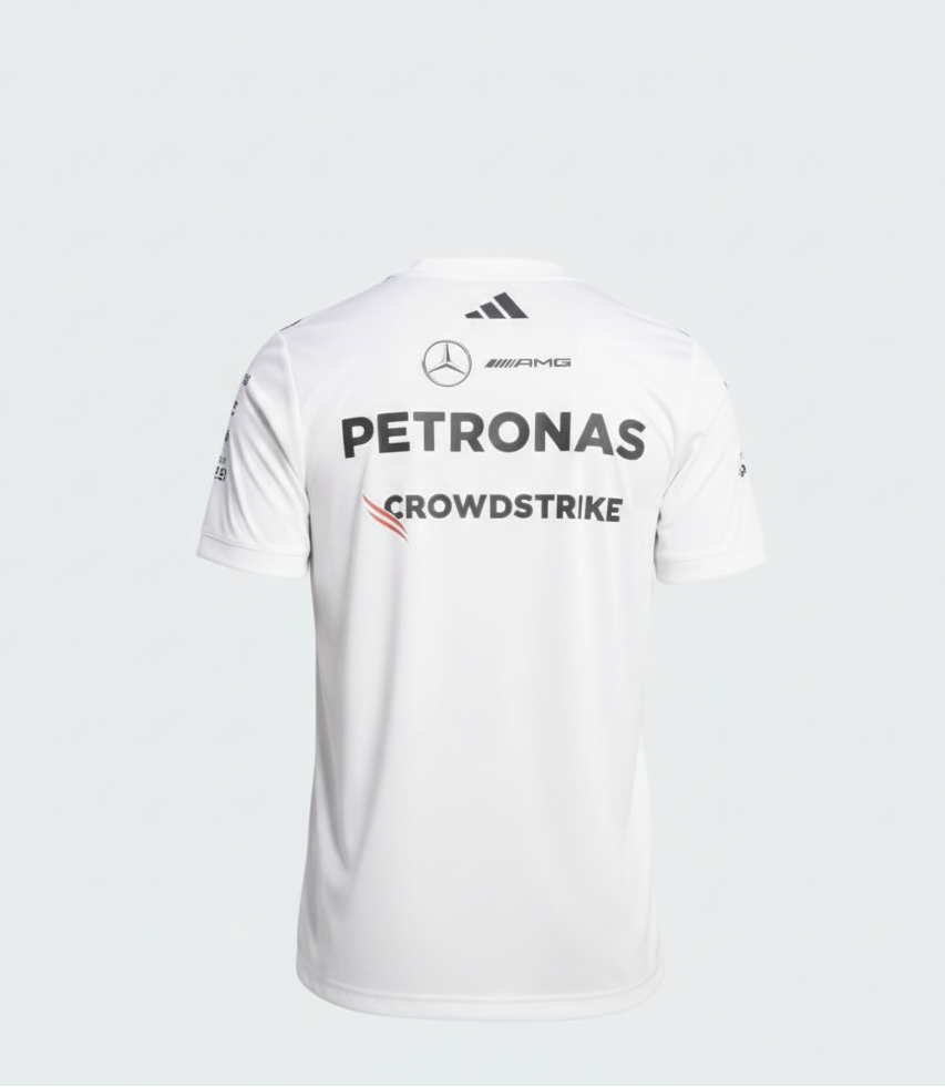 Mercedes Men's Team Driver Jersey White 2025-RP Teamwear