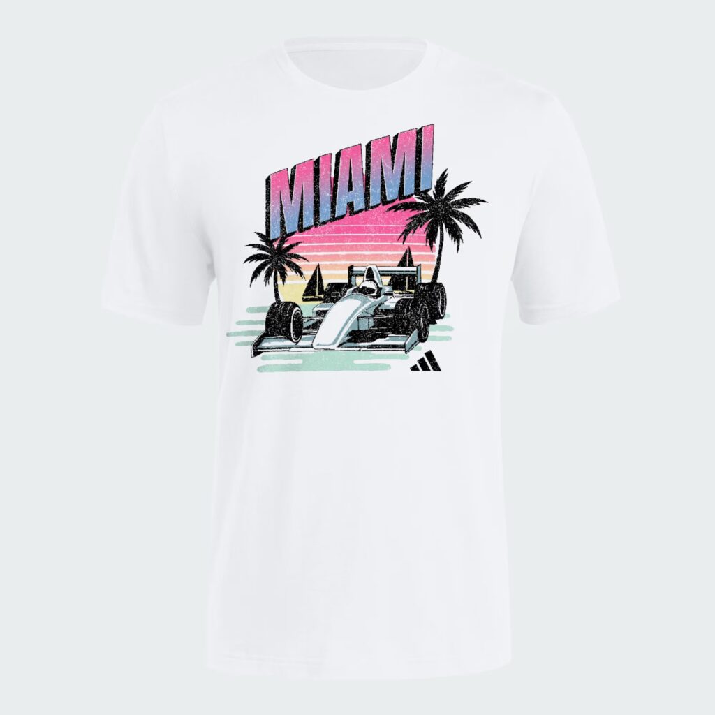 Mercedes Men's Miami Scenic T-Shirt White 2025-Fanwear