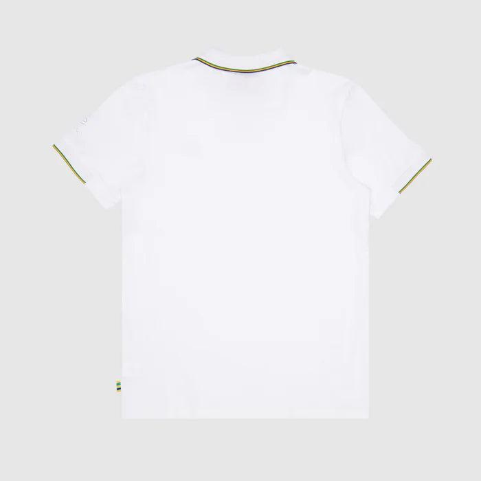 Ayrton Senna Men's Helmet Polo White 2026 - Fanwear