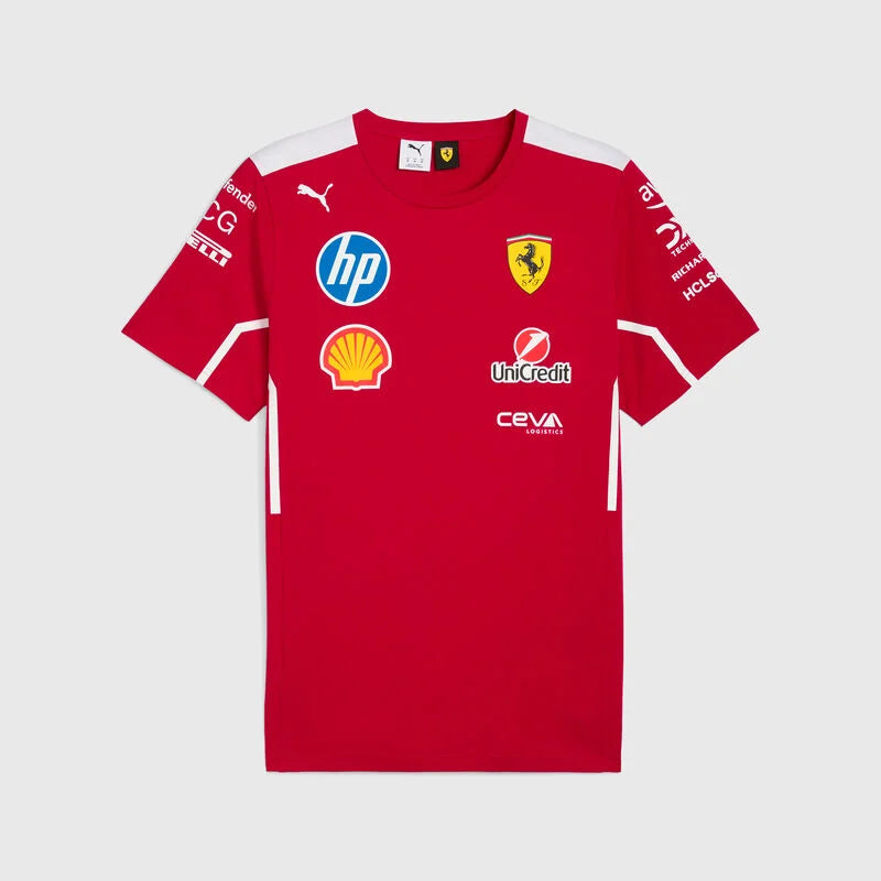 Scuderia Ferrari Men's Team T-Shirt Dark Cherry 2025-RP Teamwear