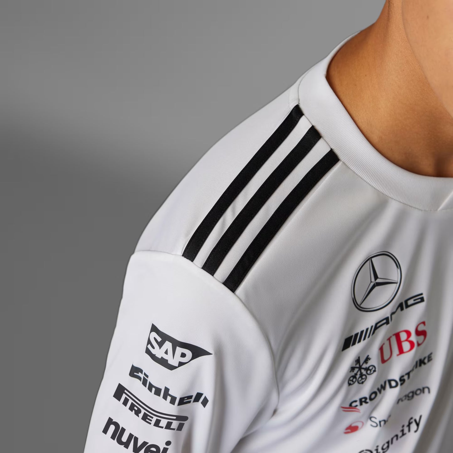 Mercedes-AMG Petronas Formula 1 Team Men's Driver Jersey Long Sleeve White 2026 - Fanwear