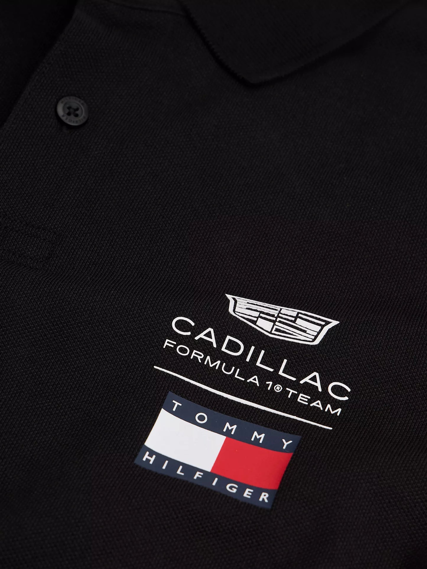 Cadillac F1 Team x Tommy Hilfiger Men's Logo Polo Shirt Black 2026 - Fanwear