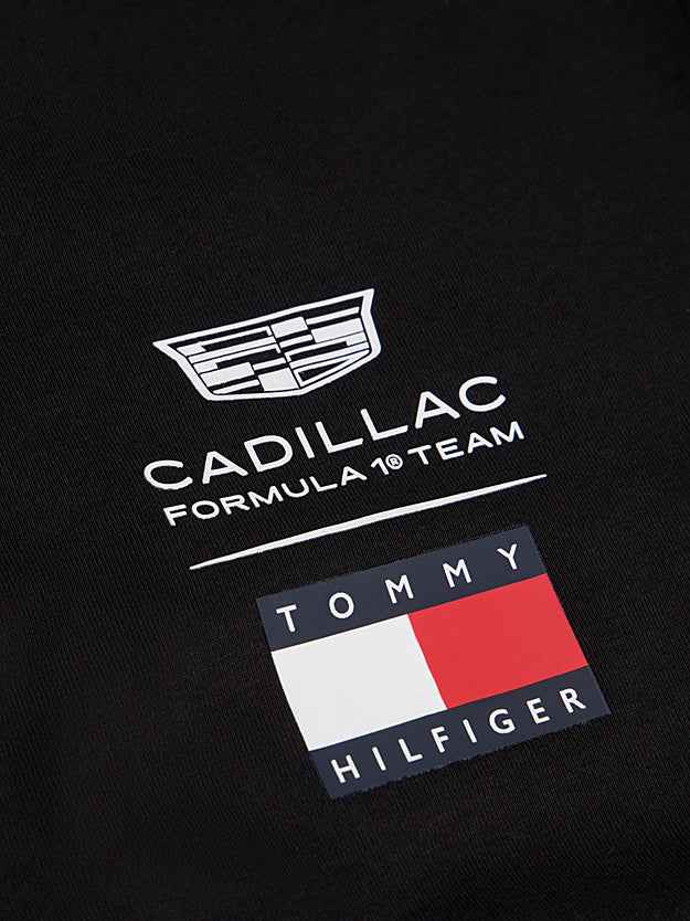 Cadillac F1 Team x Tommy Hilfiger Men's Logo T-Shirt Bright Black 2026 - Fanwear