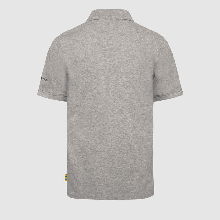 Ayrton Senna Men's Legacy Cotton Polo Grey 2025