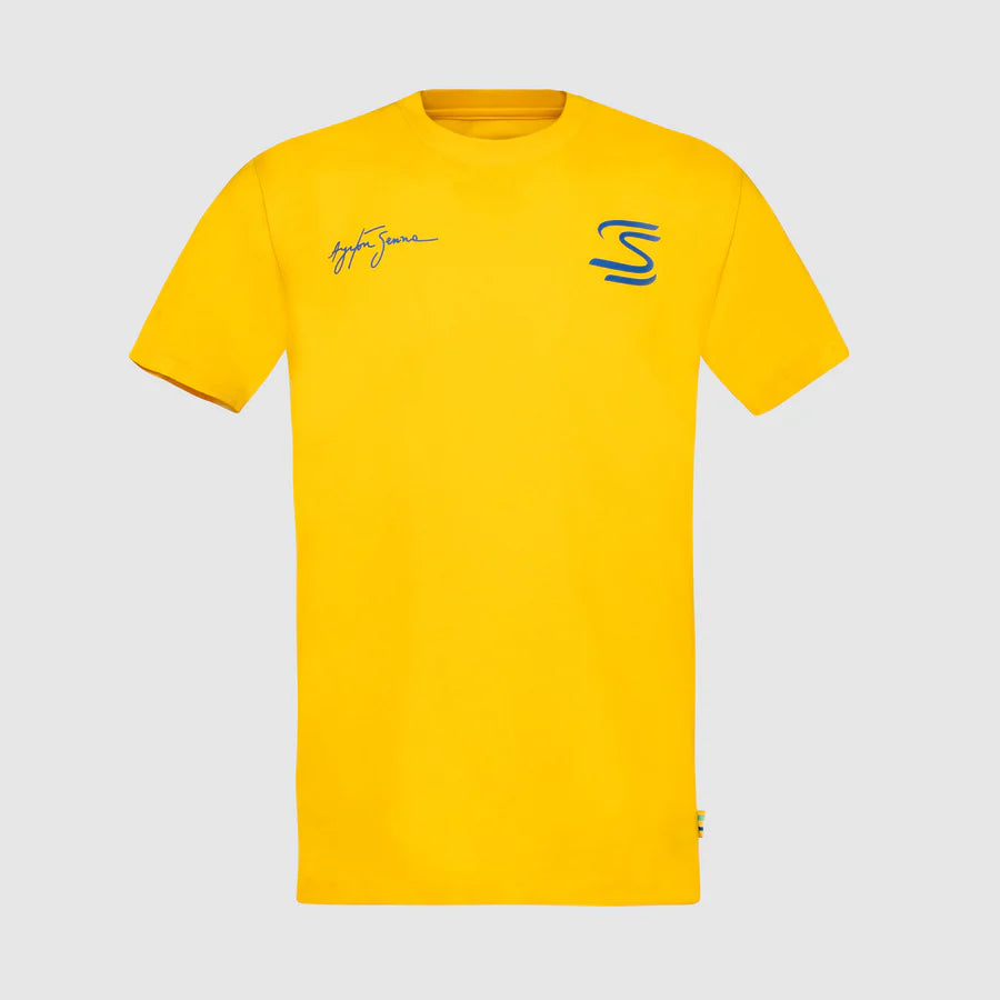 Ayrton Senna Men's Circle T-Shirt Yellow 2025-Fanwear