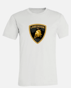 Lamborghini Men's Classic T-Shirt White-Fanwear