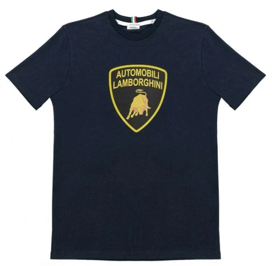 Lamborghini Men's Classic T-Shirt Navy Blue-Fanwear