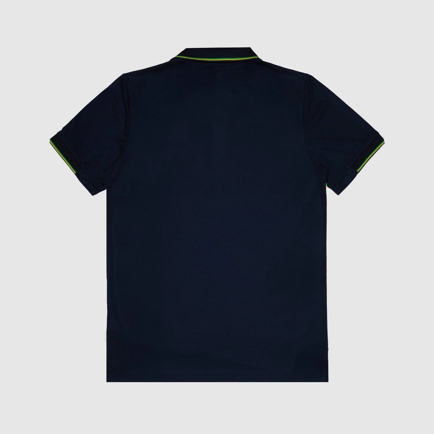Ayrton Senna Men's Stripe Polyester Panel Polo Navy 2026 - Fanwear