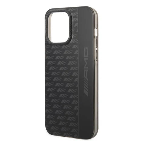 AMG iPhone 14 Pro Hard Case - Frosted PC with Carbon Pattern - Black