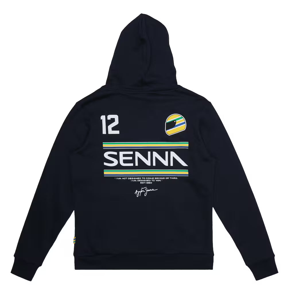 Ayrton Senna Men's Senna 12 Pullover Hoodie Navy 2026 - Fanwear