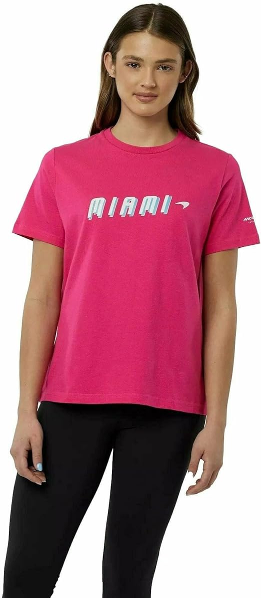 Mclaren Women's Miami Neon Graphic T-Shirt Purple 2022-Fanwear