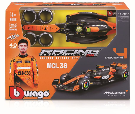 1:24 Scale Model | Mclaren Race Kit Mcl38 Lando Norris With Helmet Car