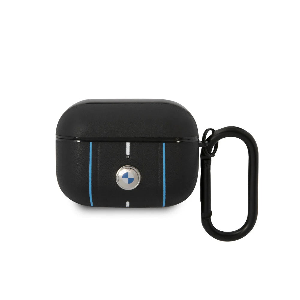 BMW AirPods Pro Leather Case - Signature Color Lines - Black