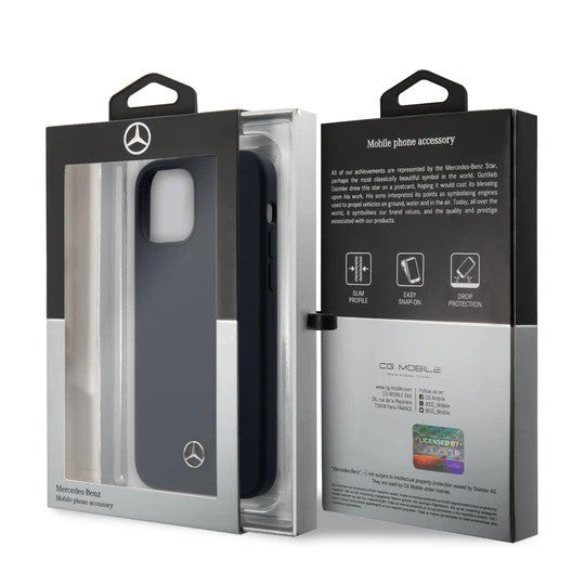 Mercedes iPhone 12 Pro Max Silicone Case - Navy