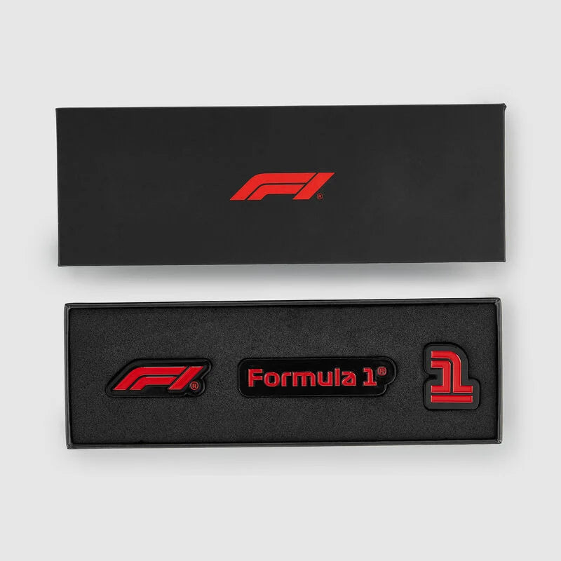 Formula 1 Fanwear Pin Badges - 3-Piece Silver Set 2024