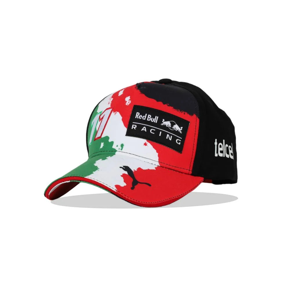 Red Bull Racing Sergio Perez Kids Flat Brim Cap Special Edition Mexico Navy 2021-RP Teamwear