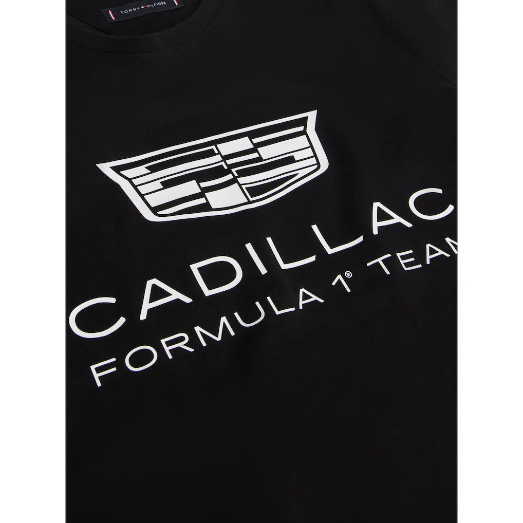 Cadillac F1 Team x Tommy Hilfiger Men's Shield T-Shirt Black Beauty 2026 - Fanwear
