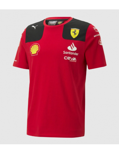 Scuderia Ferrari Men's Carlos Sainz T-Shirt Red 2023-RP Teamwear